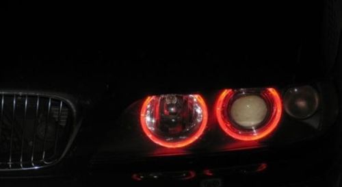 ANGEL EYES BMW E90 E91 SERIE 3 ROSSO LED COLORE ROSSO LAMPADE TU